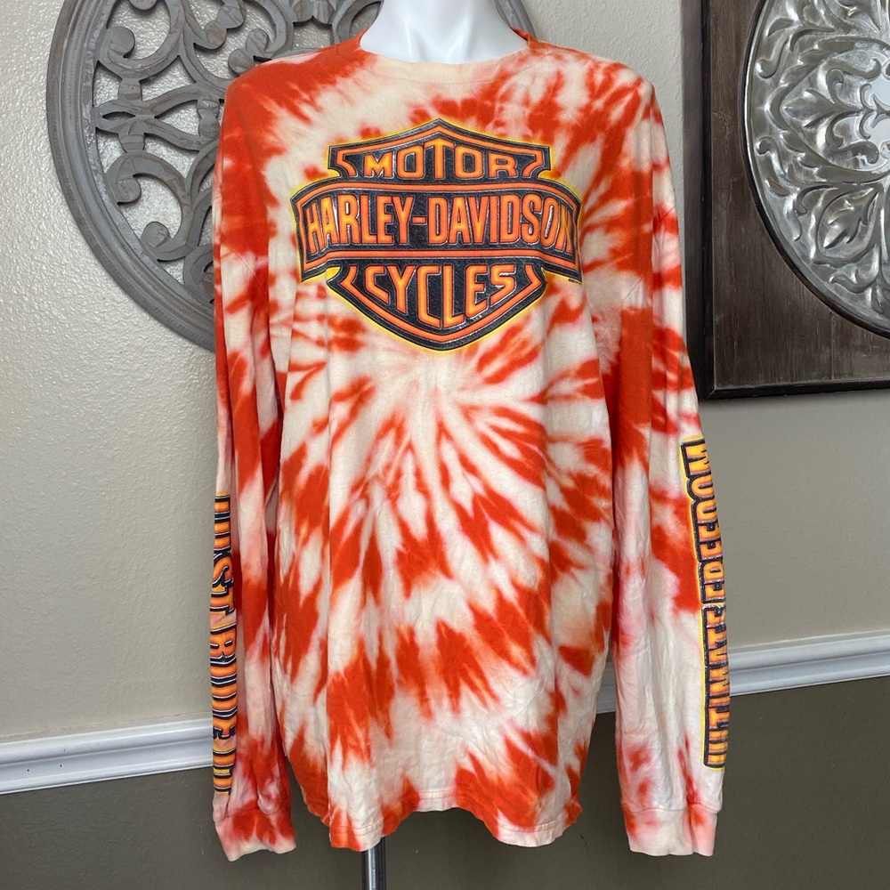 Harley-Davidson Custom Bleach Dye T-Shirt
